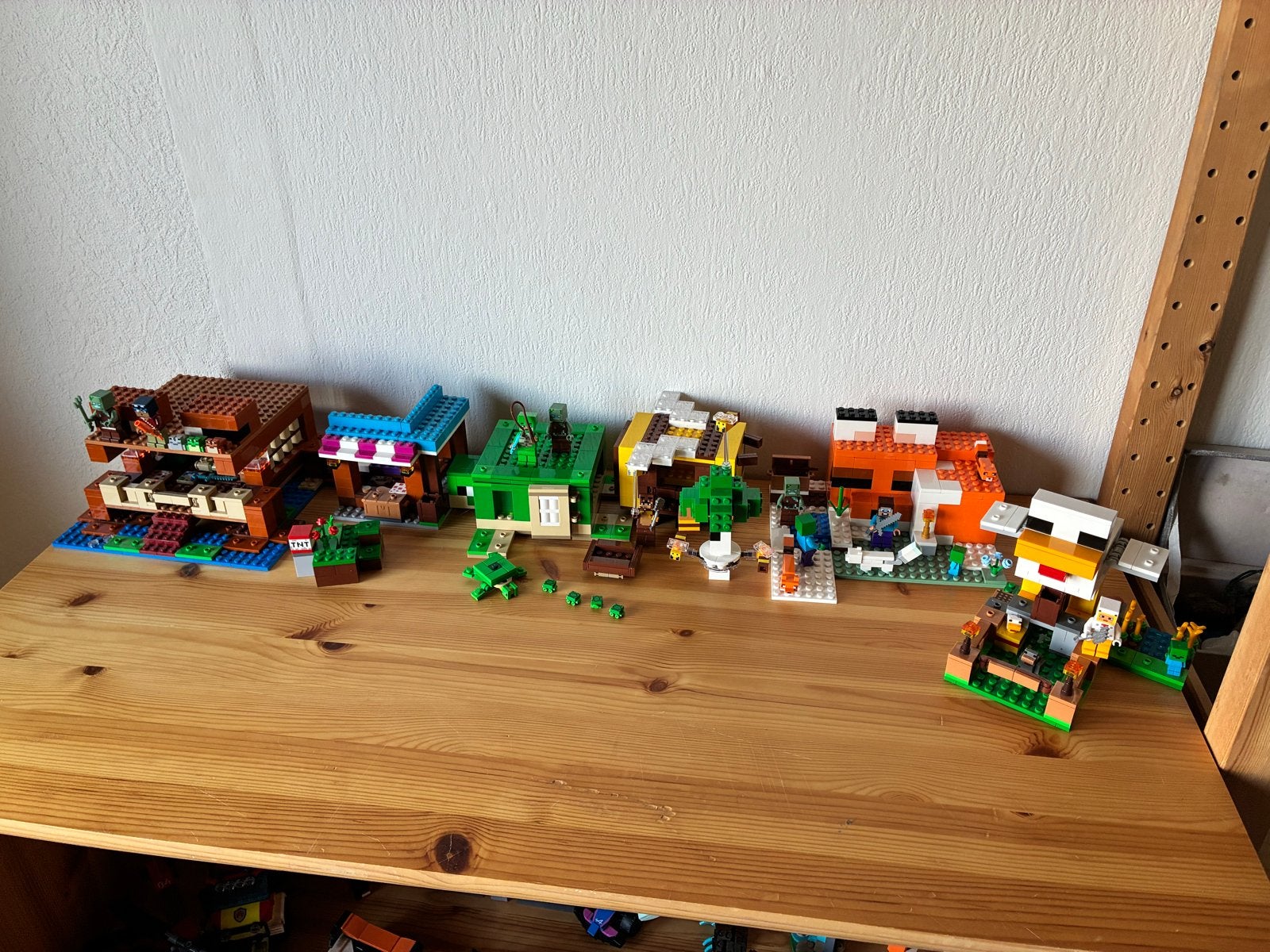 Lego Minecraft sets: Kikkerhuis, Restaurant, Schildpaddenhui, Ophalen of Verzenden, Zo goed als nieuw, Overige merken