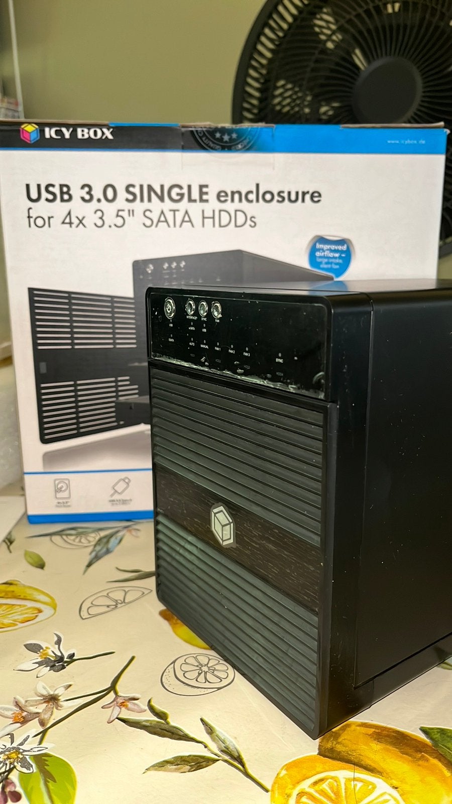 ICY BOX 4HDD behuizing 3.5 inch USB 3.2 gen1 eSATA, Computers en Software, HDD, Ophalen of Verzenden, Zo goed als nieuw, Extern