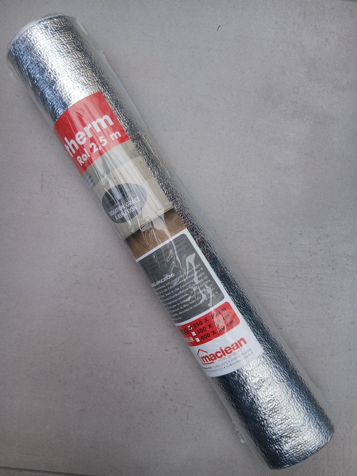 Nieuwe rol Maclean radiatorfolie (250 x 50 cm), Minder dan 4 cm, Overige materialen, Nieuw, Ophalen of Verzenden