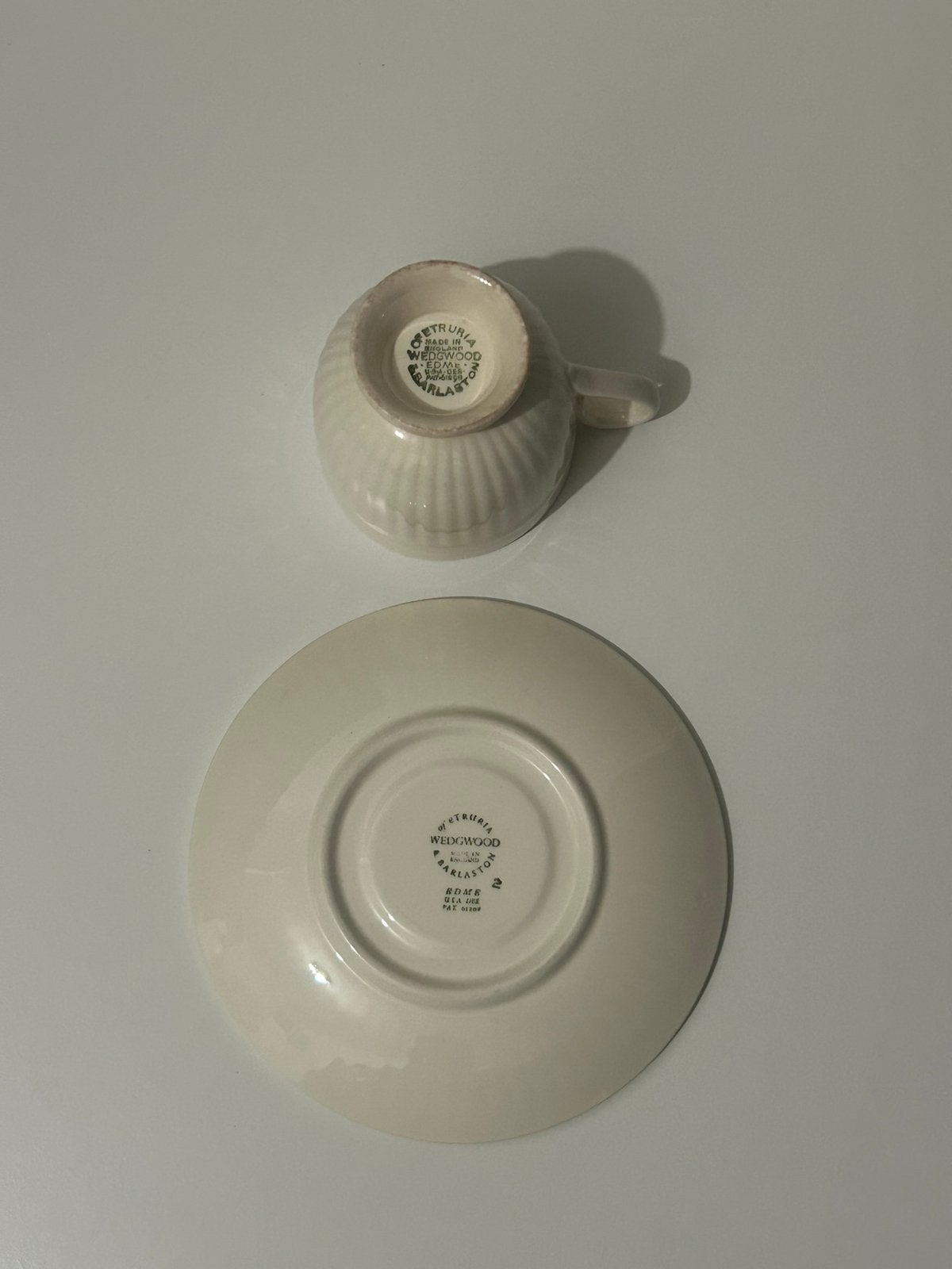Wedgwood Edme Kop+Schotel -Etruria Barlaston-Made in England, Ophalen of Verzenden