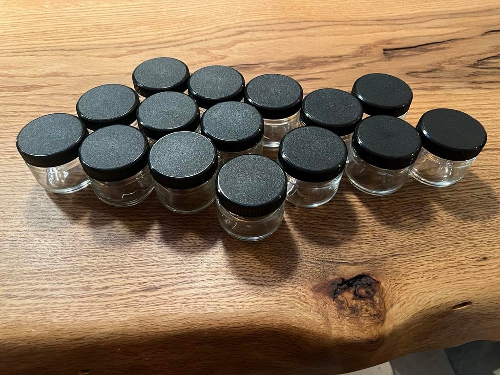 15 Nieuwe Glazen Potjes 50ml - Multifunctioneel, Ophalen of Verzenden, Nieuw