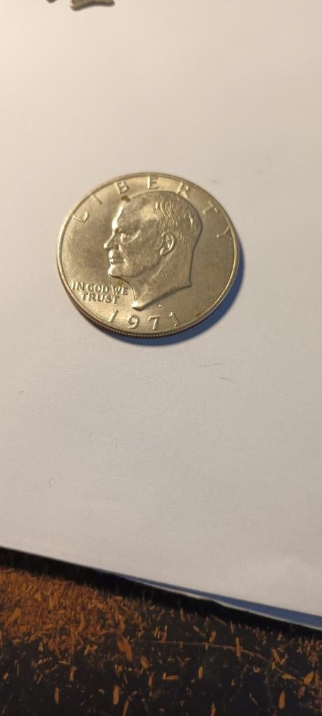 1971 Eisenhower Dollar Munt - VS, Ophalen of Verzenden, Losse munt