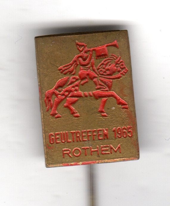 Speldje GEULTREFFEN 1965 ROTHEM HERAUT TE PAARD (A3), Ophalen of Verzenden, Gebruikt, Overige onderwerpen
