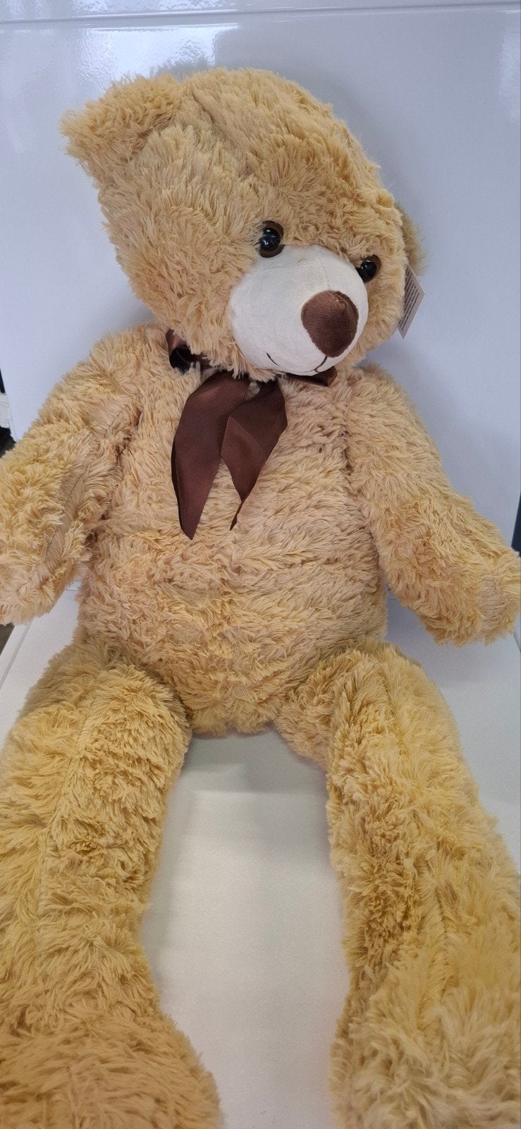 6 x Grote Pluche Teddybeer met Strik - 90 cm, Knuffel, Nieuw, Ophalen of Verzenden, Knuffel