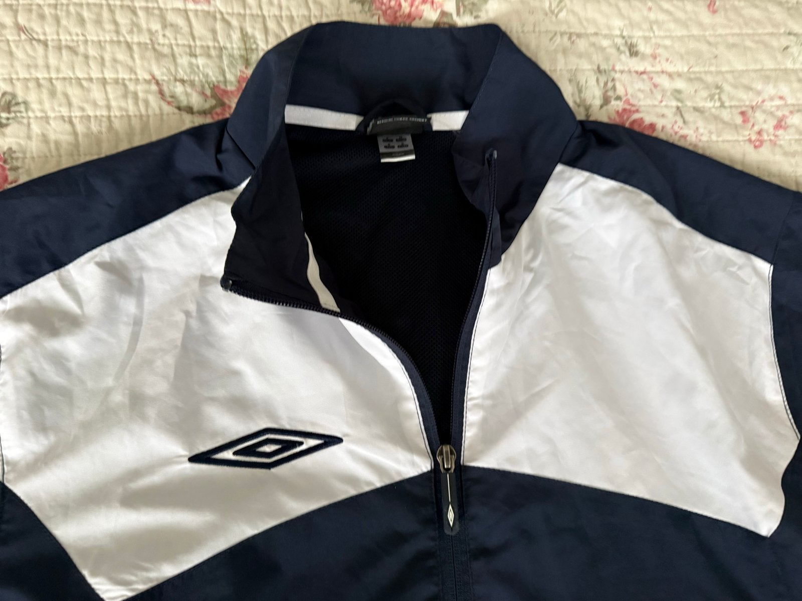 Umbro Windjack - Donkerblauw/Wit - Maat S - niet gedragen, Ophalen of Verzenden, Nieuw, Maat 46 (S) of kleiner, Blauw