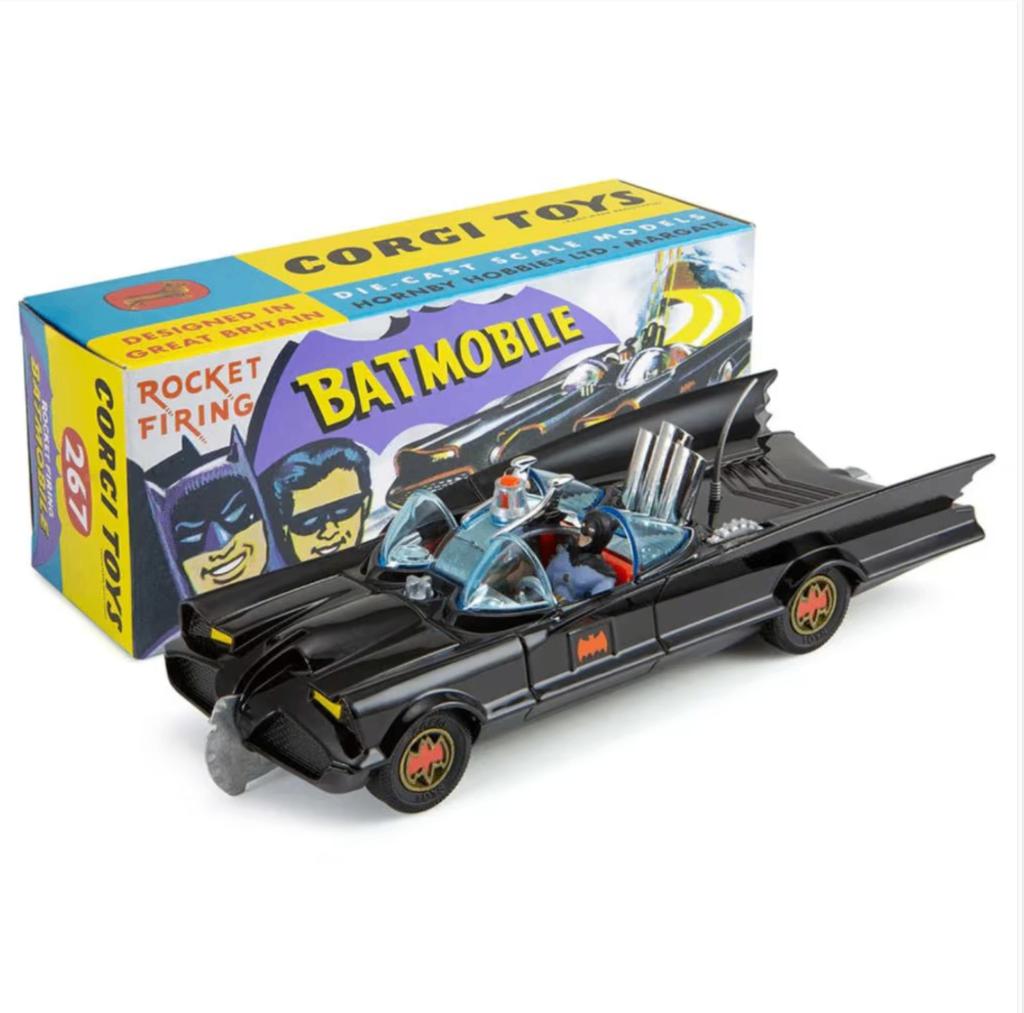 Batmobile GLANZEND ZWART CORGI Model Club SCHAAL 1:46 R 267
