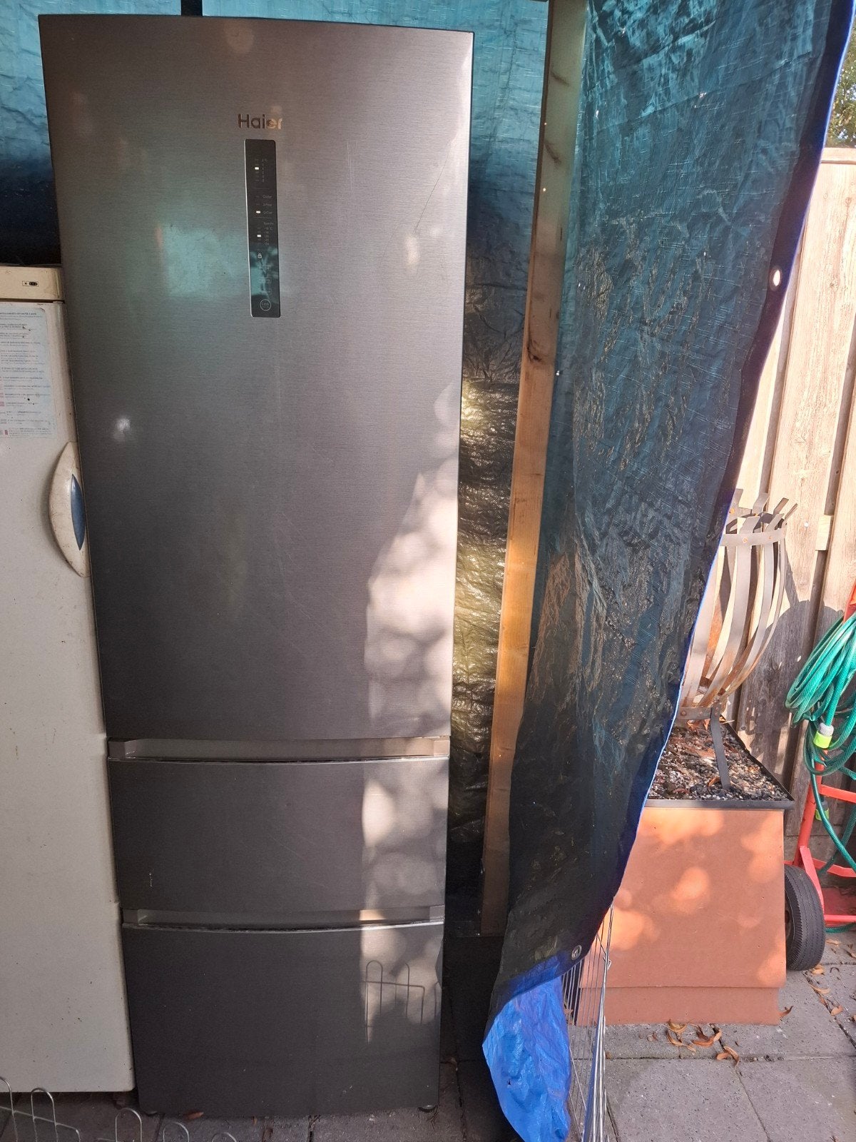 Haier Koelkast en Vriezer - Zo goed als nieuw, Ophalen, 200 liter of meer, 60 cm of meer, Met aparte vriezer