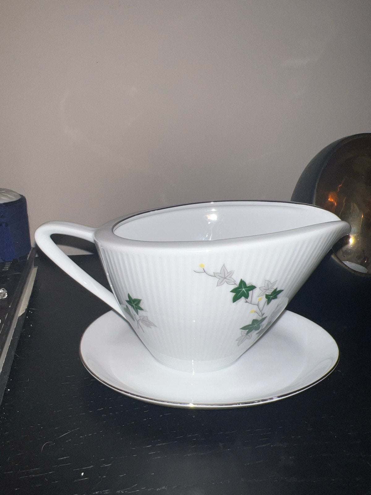 Winterling Röslau Sauskom met Schotel - Klimop Decor, Ophalen of Verzenden