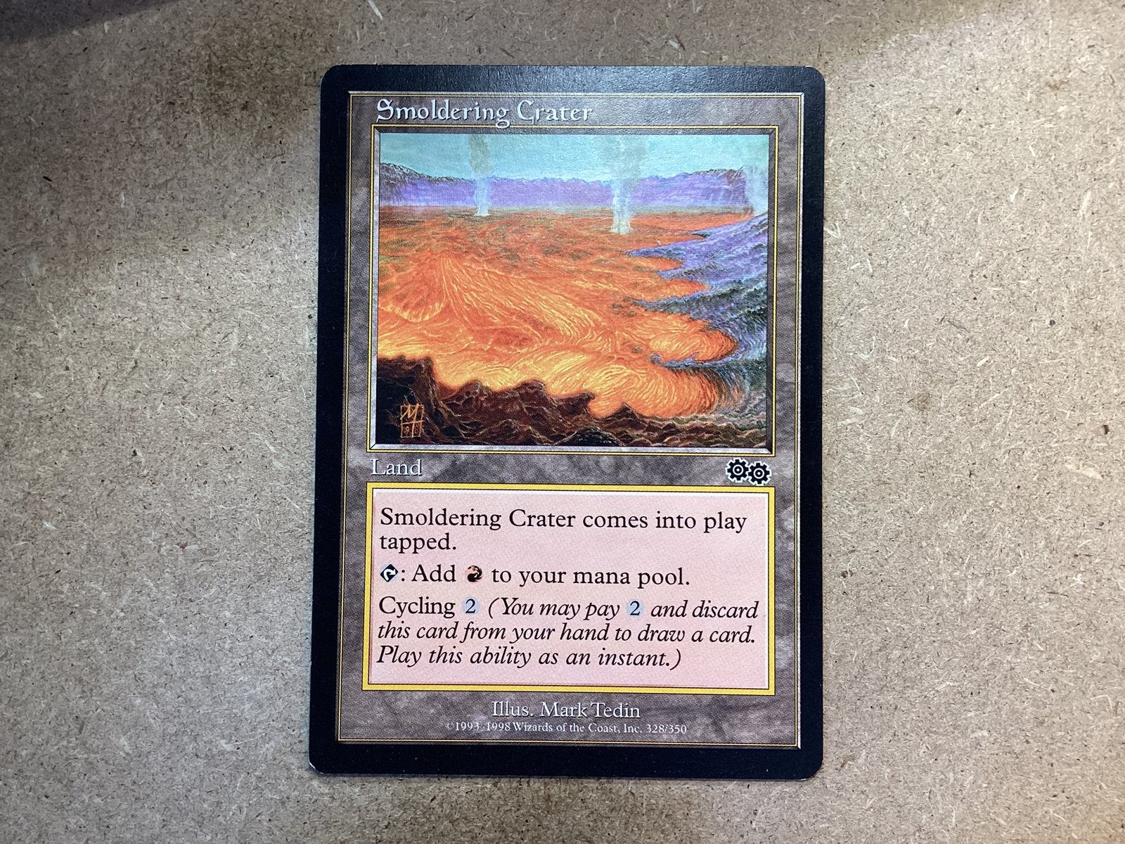 1x Smoldering Crater [328/350] (Excellent), Ophalen of Verzenden, Zo goed als nieuw, Losse kaart