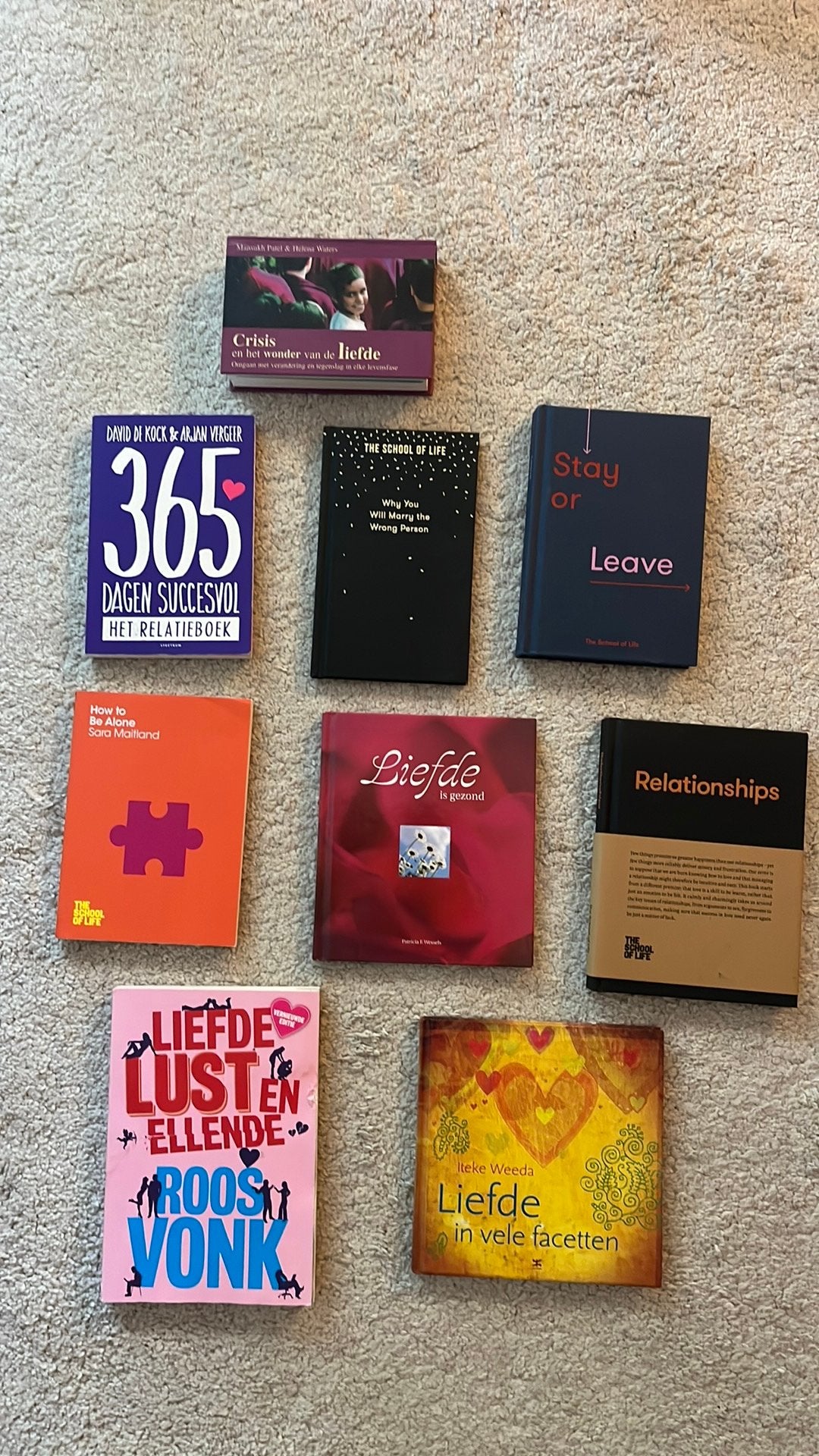 Boeken relaties: School of Life, 365 dagen succesvol etc, Boeken, Psychologie, Ophalen