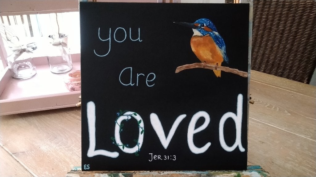 Schilderij 'You are loved', Overige ondergronden, Dieren, Ophalen of Verzenden, Klassiek
