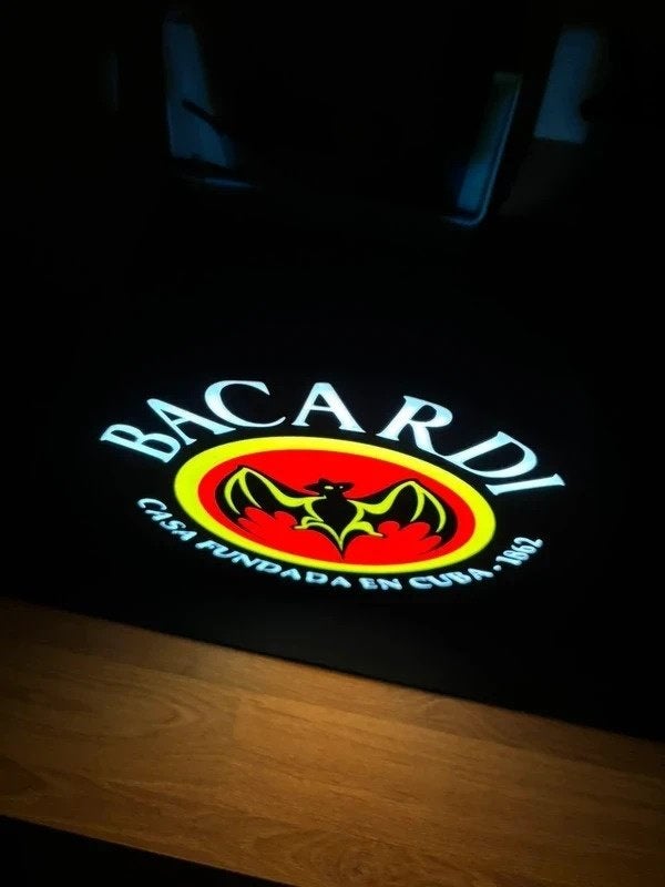 Bacardi Logo LED Light Box – 23 x 23 cm | 3D Geprint, Handgemaakt, Verzenden, 23 cm, Nieuw