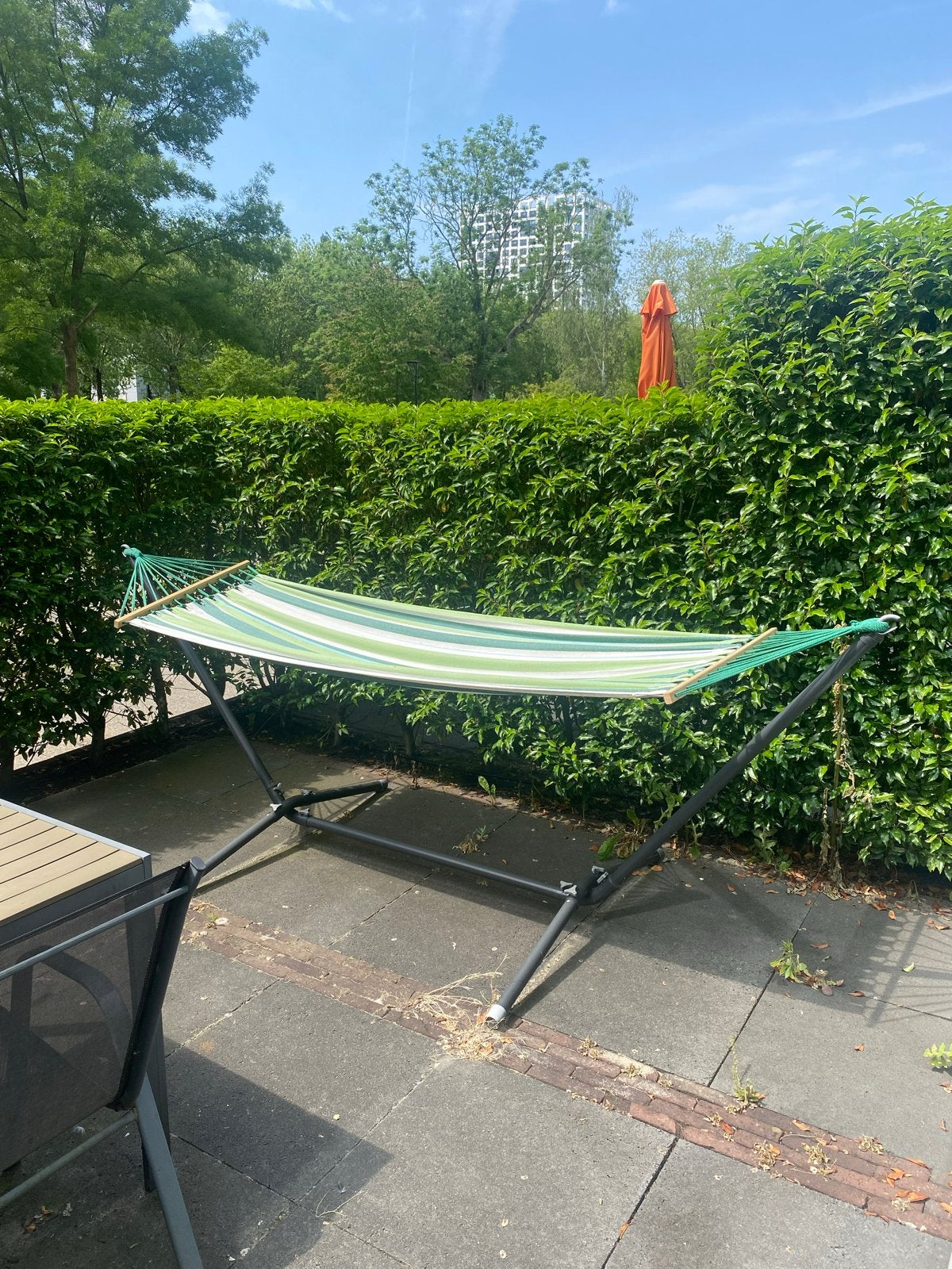 Comfortabel hangmat, Tuin en Terras, Hangmatten, Ophalen, Gebruikt, Met standaard, Eenpersoons