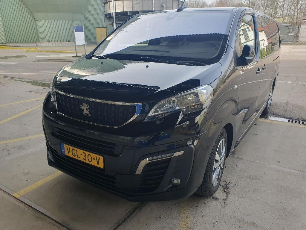 Peugeot Expert 2.0 BlueHDI 120Pk Long  dubbele cabine Airco, Auto's, Bestelauto's, Voorwielaandrijving, Zwart, 4 cilinders, Parkeersensor