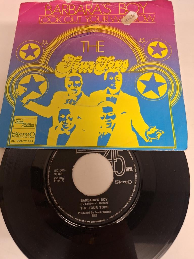 The Four Tops - Barbara's Boy, 1969., Cd's en Dvd's, Fotohoes, Verzenden, 1960 - 1969, 7 inch