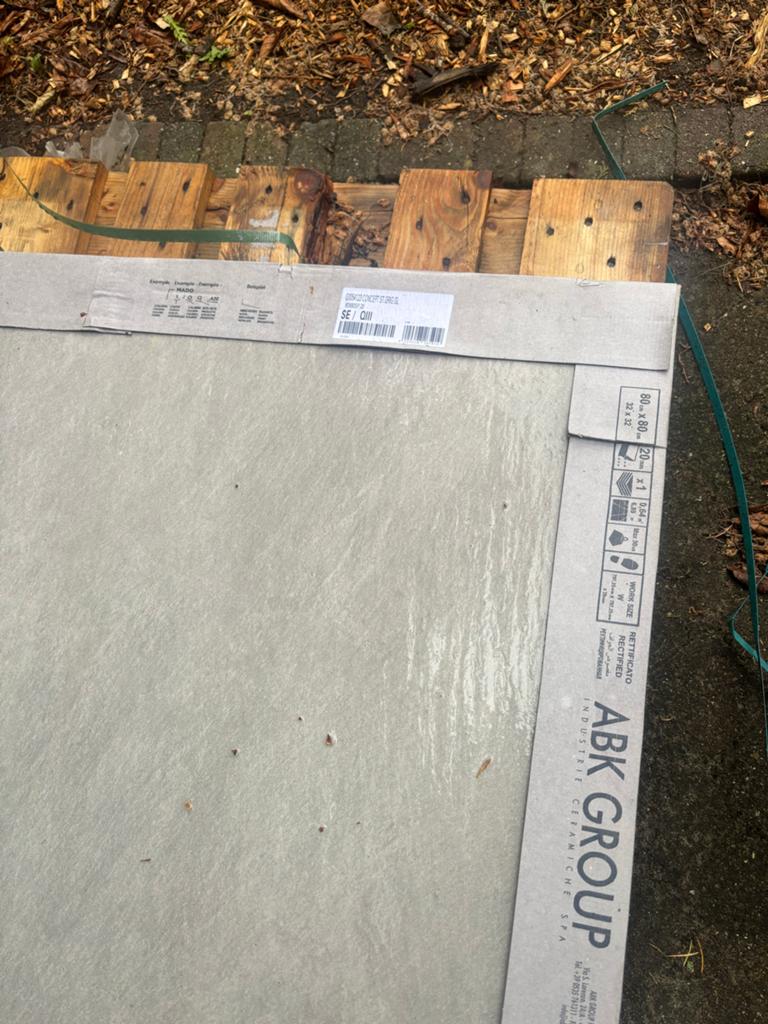 14 prachtige Keramische tuintegels 80x80x2, Tuin en Terras, Tegels en Klinkers, Ophalen, Keramiek, Nieuw, Minder dan 5 m²