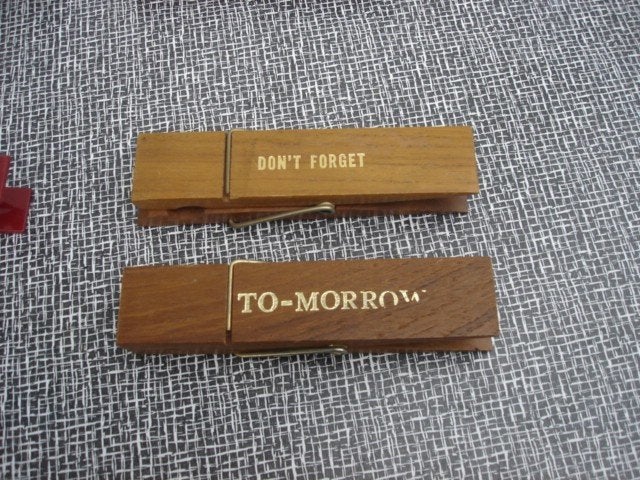 Vintage / Retro Grote wasknijpers [ memory ] jaren 70, Verzamelen, Ophalen of Verzenden, Huis en Inrichting