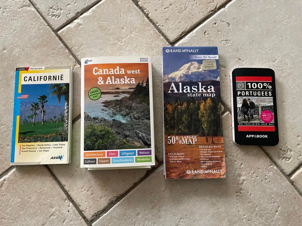 Reisgidsen en kaart: Californië, Canada, Alaska, Portugees, Reisgids of -boek, Noord-Amerika, ANWB, Ophalen