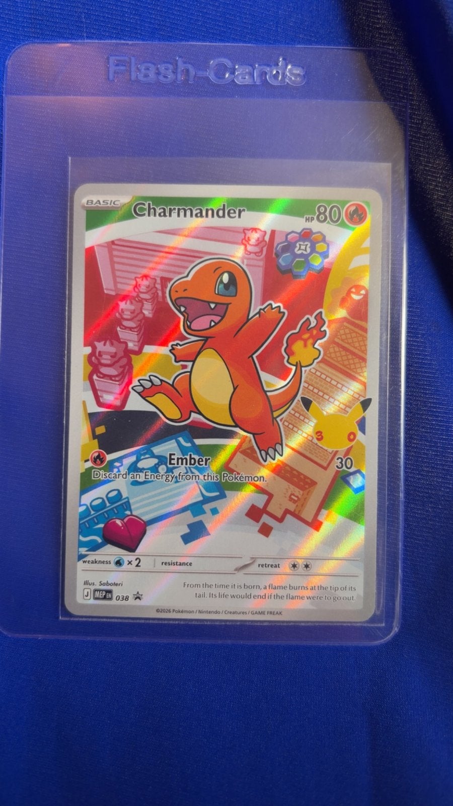 Pokémon Kaart Charmander 038/189 Holo Reverse, Ophalen of Verzenden, Zo goed als nieuw, Losse kaart, Foil