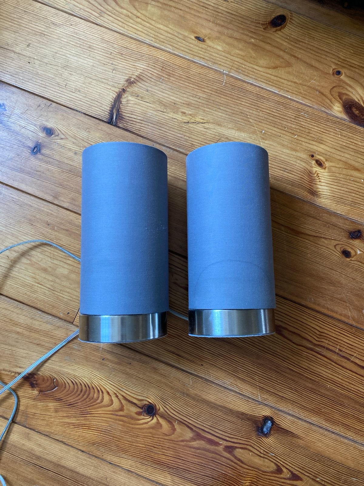 Twee nachtlampjes met touch dimmer - Gratis afhalen, Dimbaar, Gebruikt, Textiel, Nachtlamp