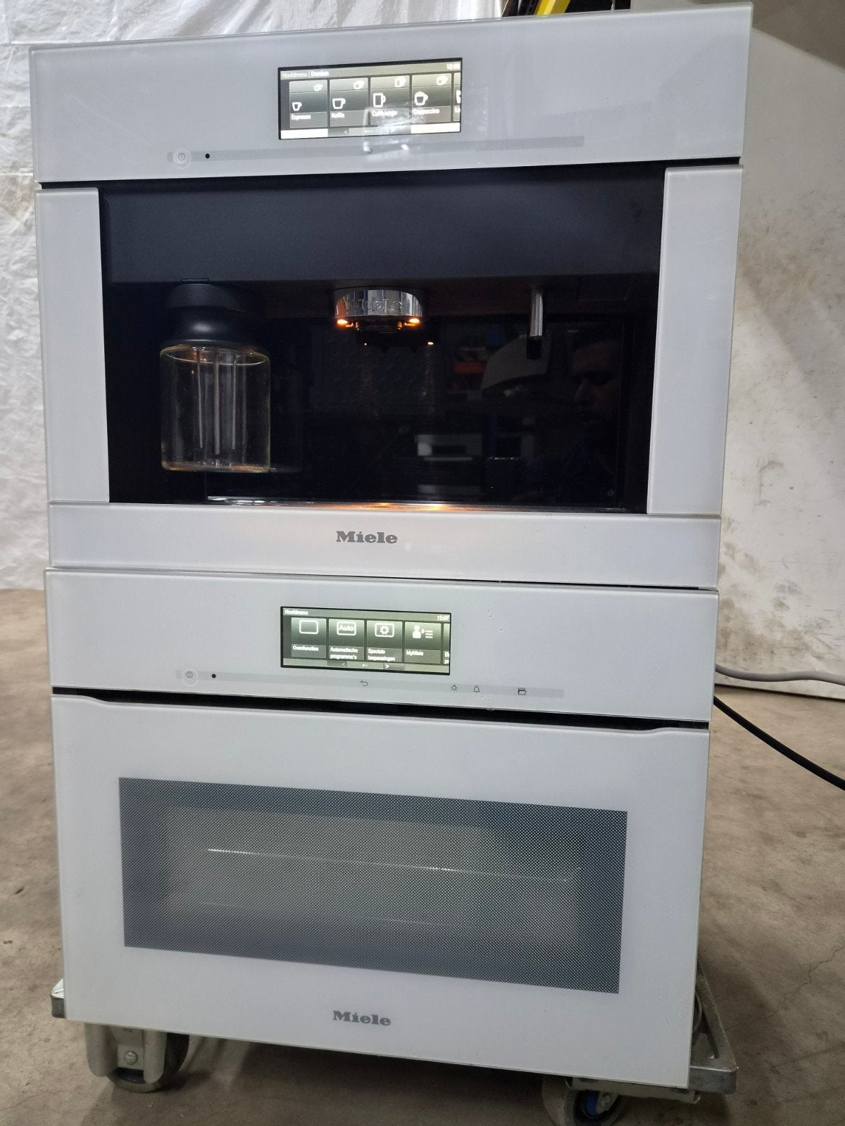 Miele H6800BPX Touch2Open + CVA 6805 | Brilliant White, Minder dan 45 cm, Hete lucht, Ophalen of Verzenden, Inbouw