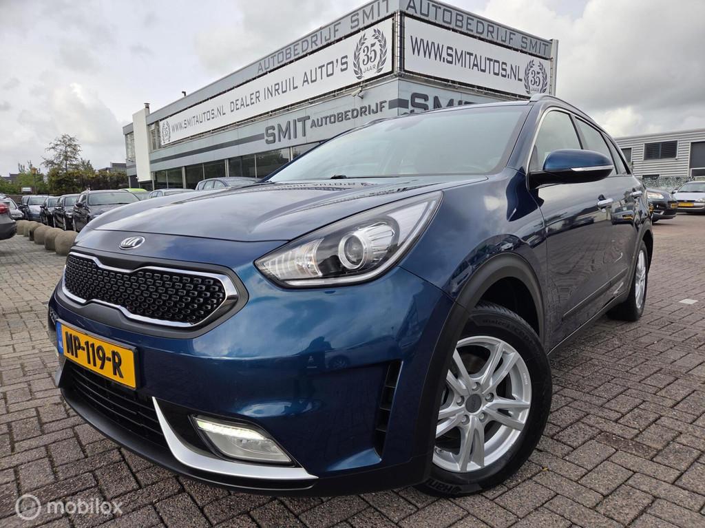 Kia Niro 1.6 GDi Hybrid First Ed Aut/Camera/Carplay/DAB, Auto's, Kia, Stof, Gebruikt, Blauw, Origineel Nederlands