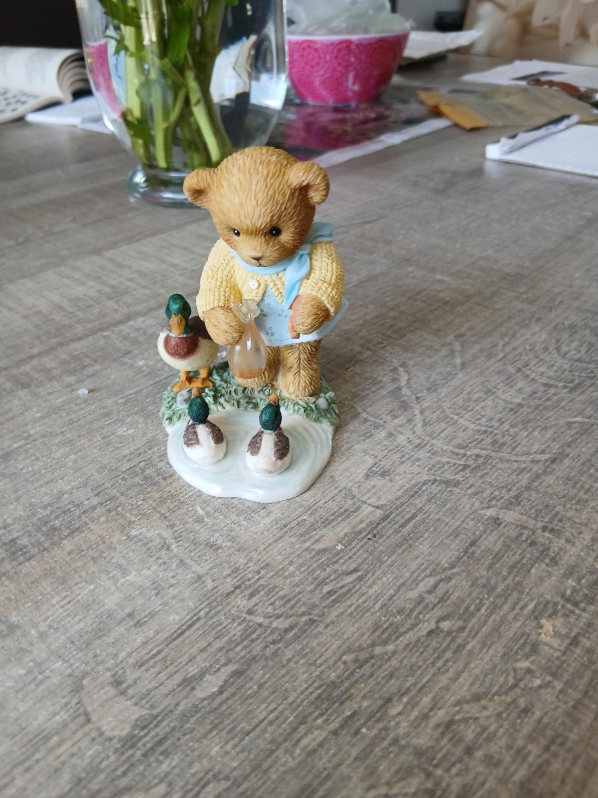 Leuke Cherished Teddies beertje met eendjes, Verzamelen, Ophalen of Verzenden, Zo goed als nieuw, Beeldje, Cherished Teddies
