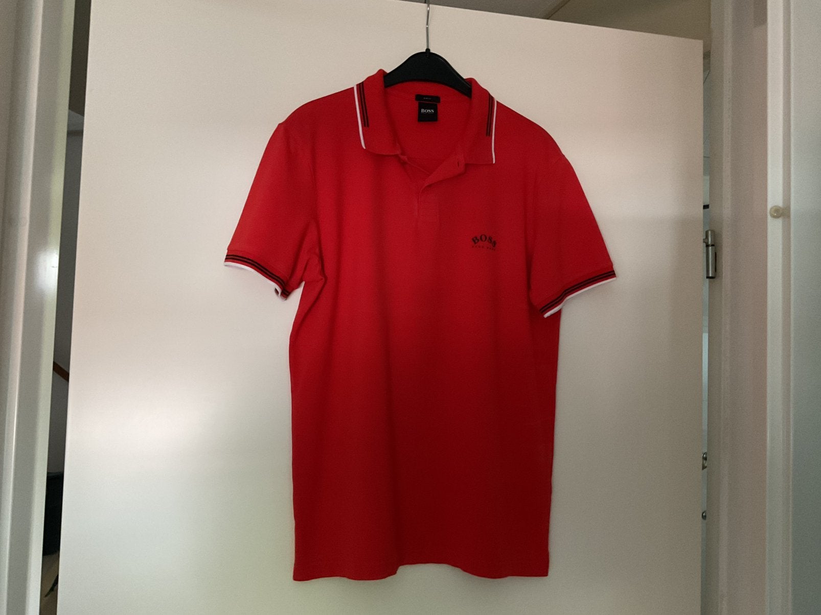 HUGO BOSS polo-shirt M, Kleding | Heren, Polo's, Ophalen of Verzenden, Zo goed als nieuw, Maat 48/50 (M), Oranje