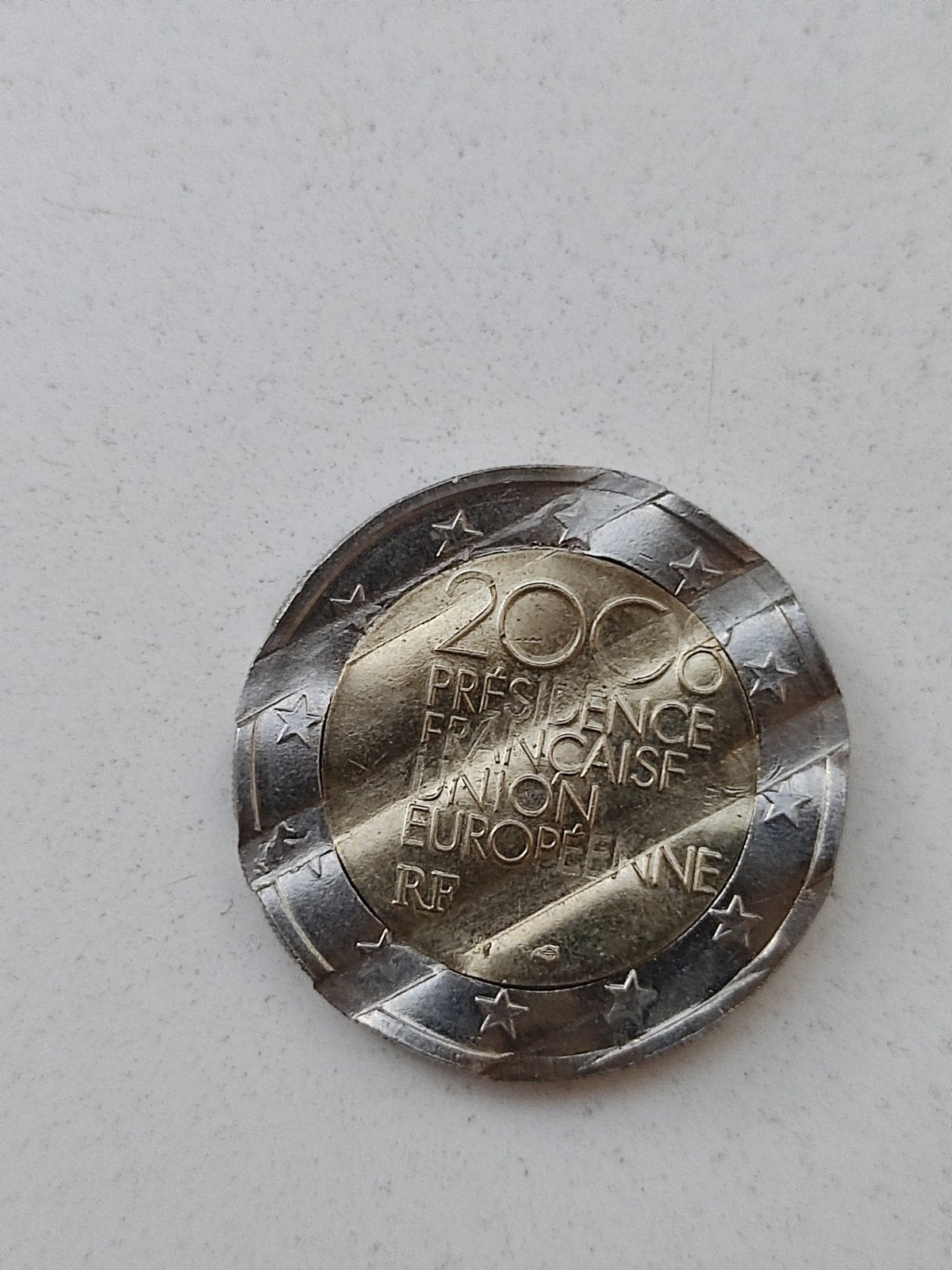 Franse 2 euro munt fout misslag uniek, Postzegels en Munten, Munten | Europa | Euromunten, Ophalen of Verzenden, 2 euro