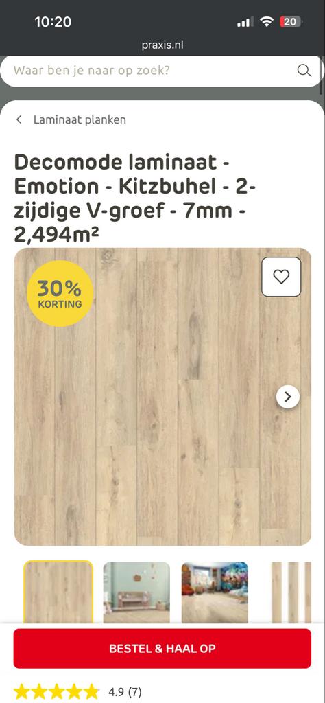 Gezocht: Decomode Laminaat Emotion Kitzbuhel 7mm - 25m², Ophalen of Verzenden, Zo goed als nieuw, Laminaat
