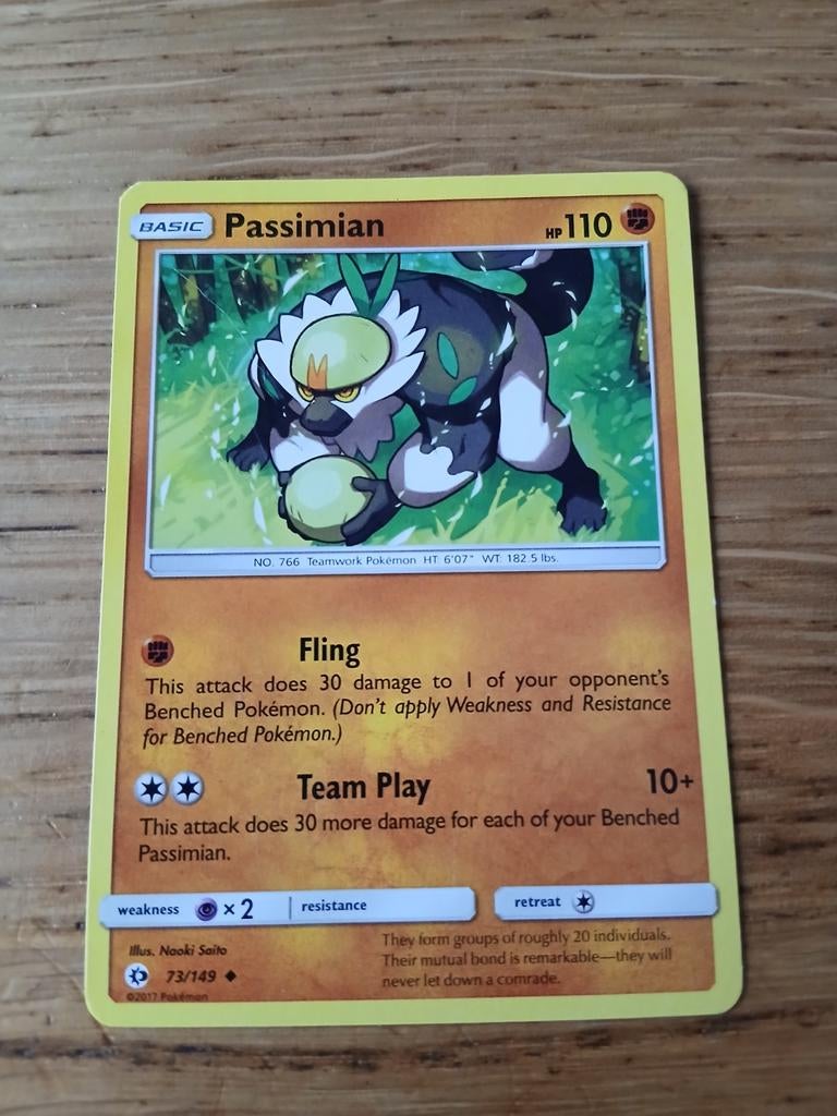 Passimian Pokémon Kaart - 73/149, Ophalen of Verzenden, Gebruikt, Losse kaart