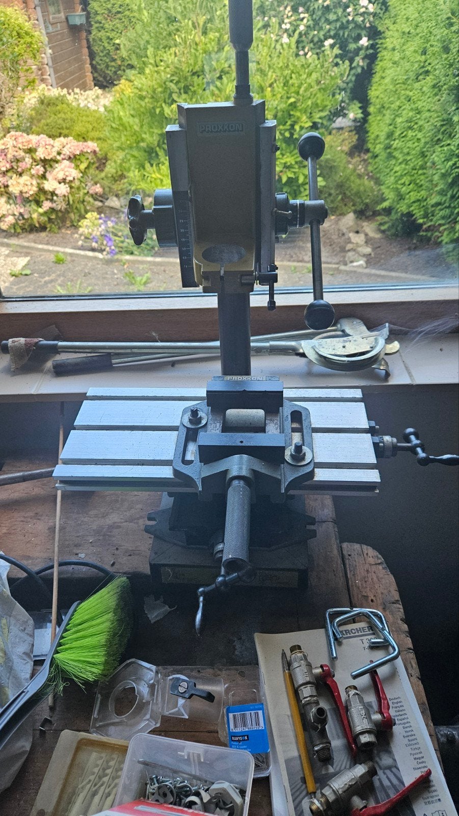 Proxxon Kolomboormachine met Kruistafel, Doe-het-zelf en Verbouw, Gereedschap | Boormachines, Ophalen of Verzenden, Gebruikt, Minder dan 400 watt