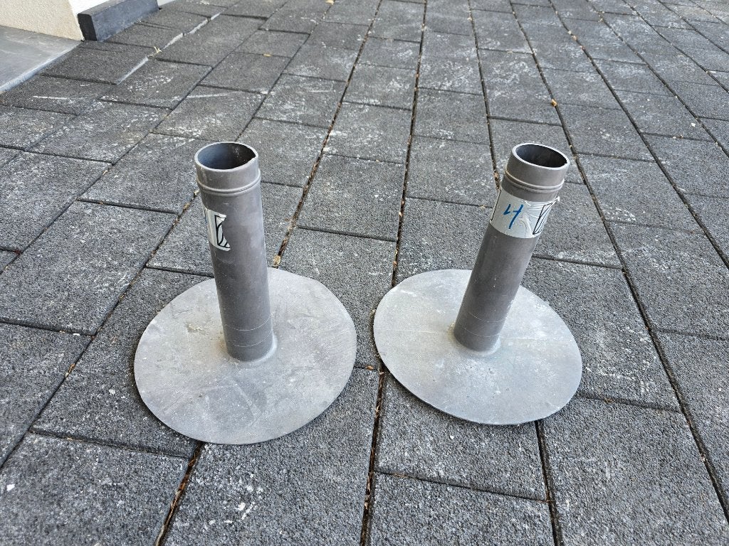 2x Nieuwe Loden Dakdoorvoer / Onderuitloop Ø50 mm, Ophalen, Nieuw, Minder dan 2 meter, 40 tot 60 mm