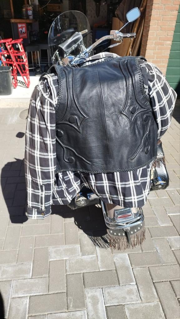 Harley Davidson Leren Motorvest / Gillet, Overige typen, Heren, Harley Davidson, Ophalen of Verzenden
