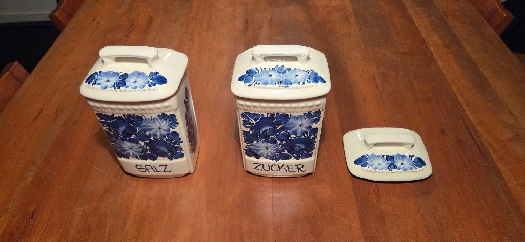 vintage keramische voorraadpotten, Antiek en Kunst, Antiek | Keramiek en Aardewerk, Ophalen of Verzenden
