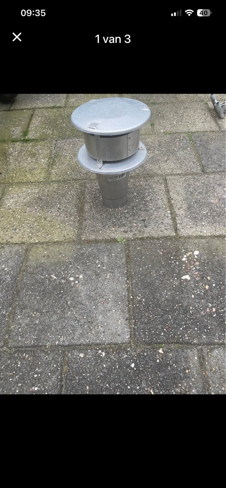 gasrookkap  doorsnee  9 cm  nog zgan, Ophalen of Verzenden, Zo goed als nieuw