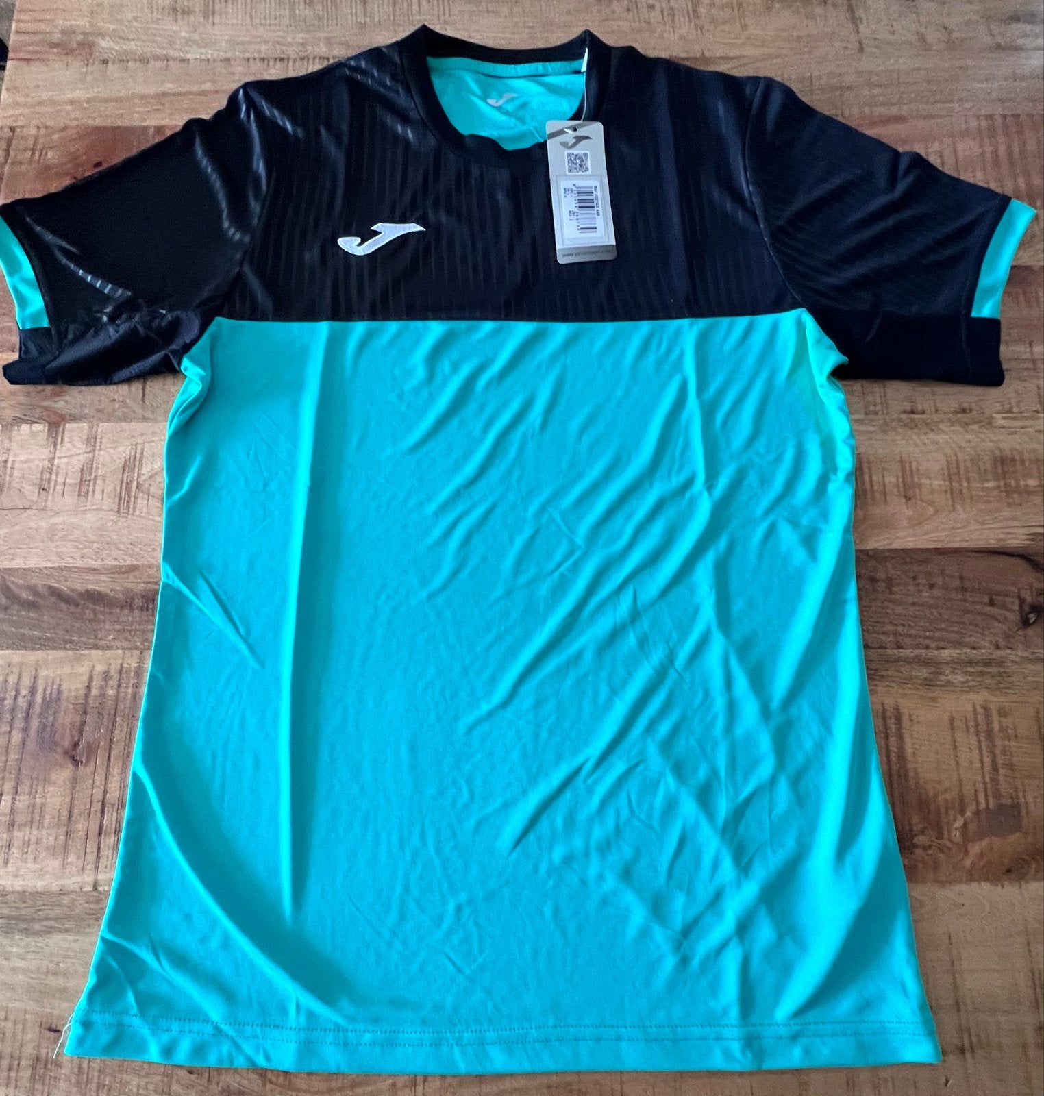 Joma Voetbalshirt Zwart/Turquoise Maat L Nieuw met labels, Kleding | Heren, Maat 52/54 (L), Zwart, Nieuw, Ophalen of Verzenden