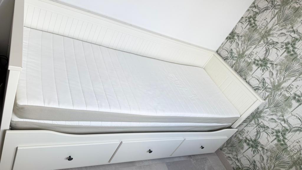 Te koop ikea bedbank, Verstelbaar, Wit, Tweepersoons, Ophalen of Verzenden