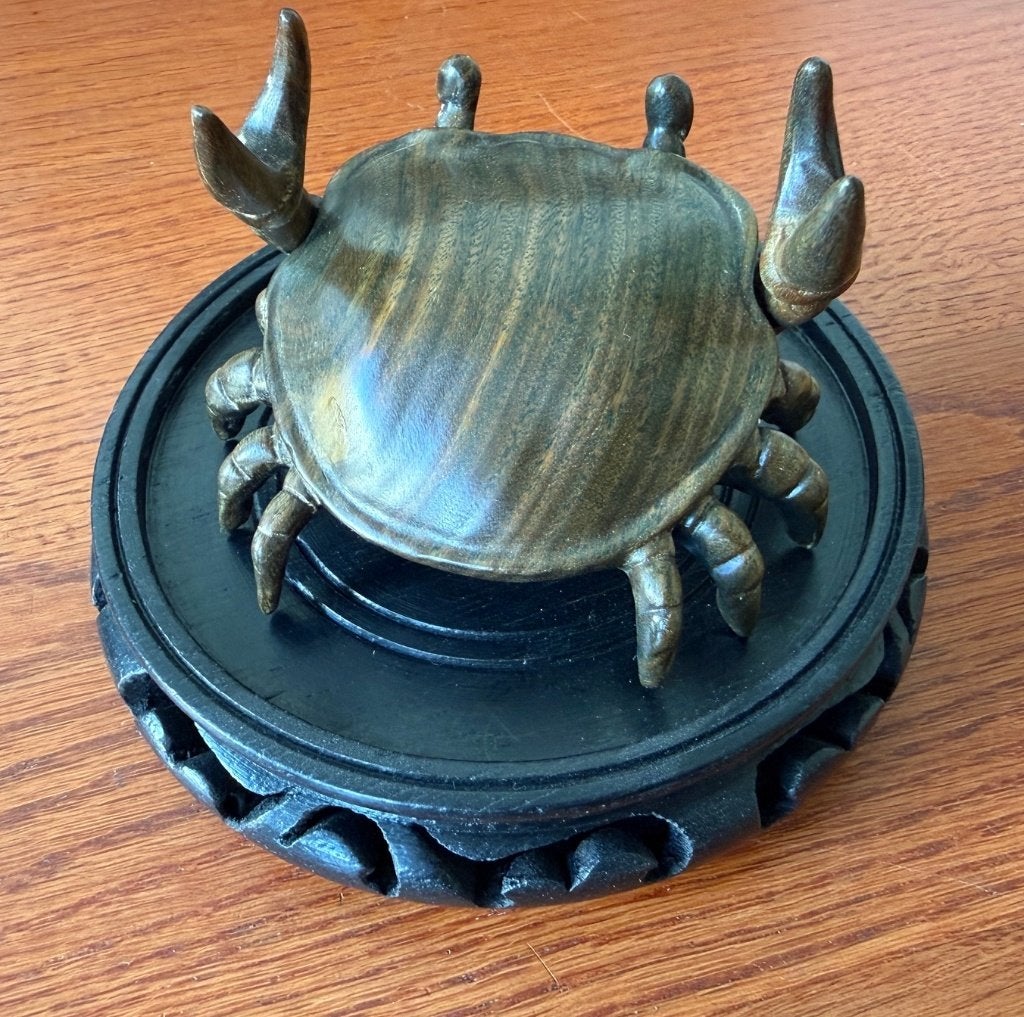 Sandelwood Houtsnijwerk van een krab, Ophalen of Verzenden, Nieuw, Overige soorten, Beeldje of Figuurtje