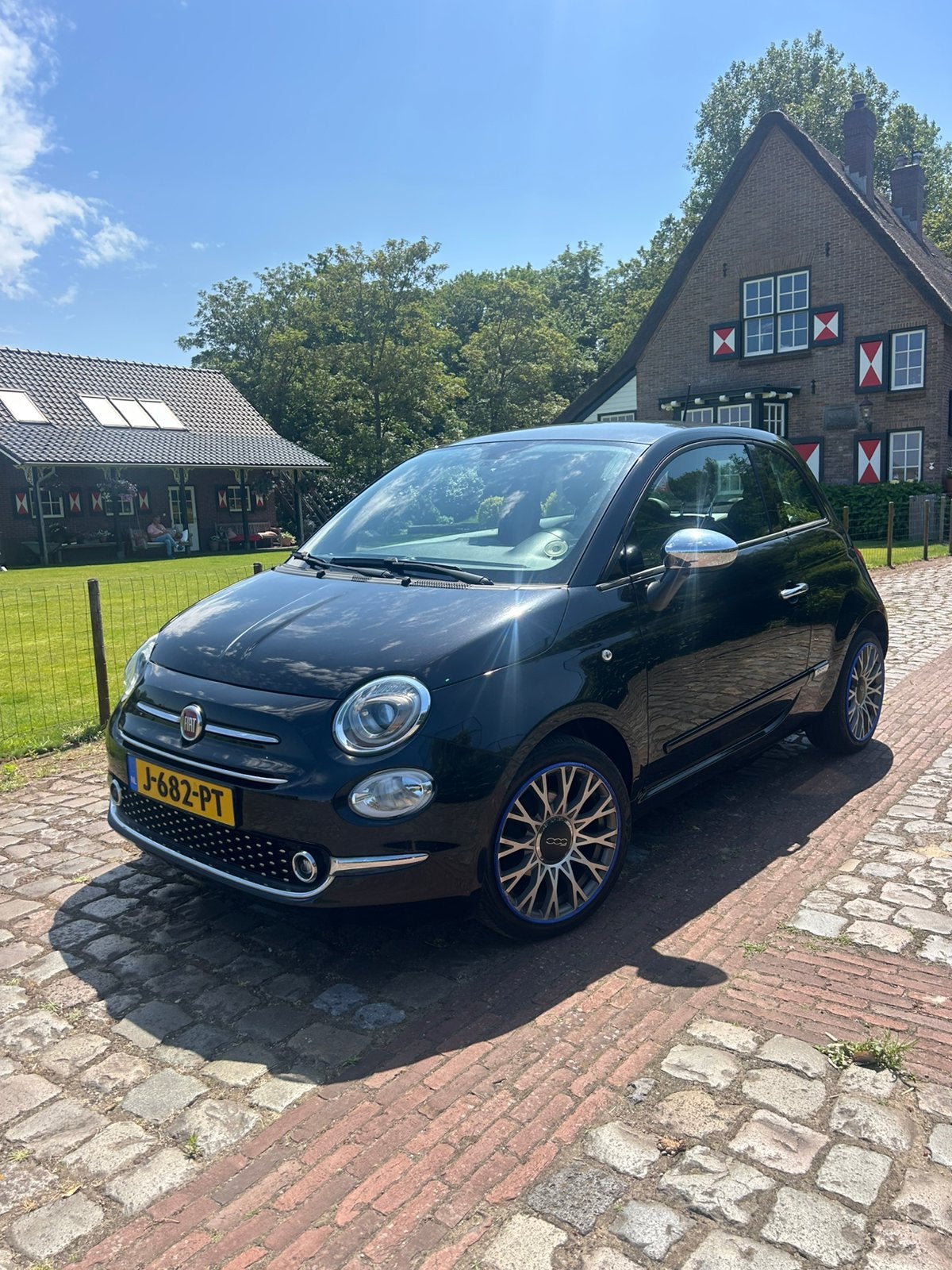 Fiat 500 1.2 4 clininder, 2019, ECC, Zwart, Auto's, Fiat, Voorwielaandrijving, 1242 cc, 4 cilinders, 4 stoelen
