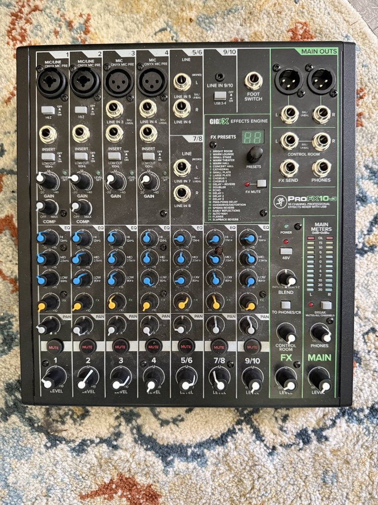 Mackie ProFX10v3, Muziek en Instrumenten, Mengpanelen, Zo goed als nieuw, 10 tot 20 kanalen, Microfooningang, Ophalen of Verzenden