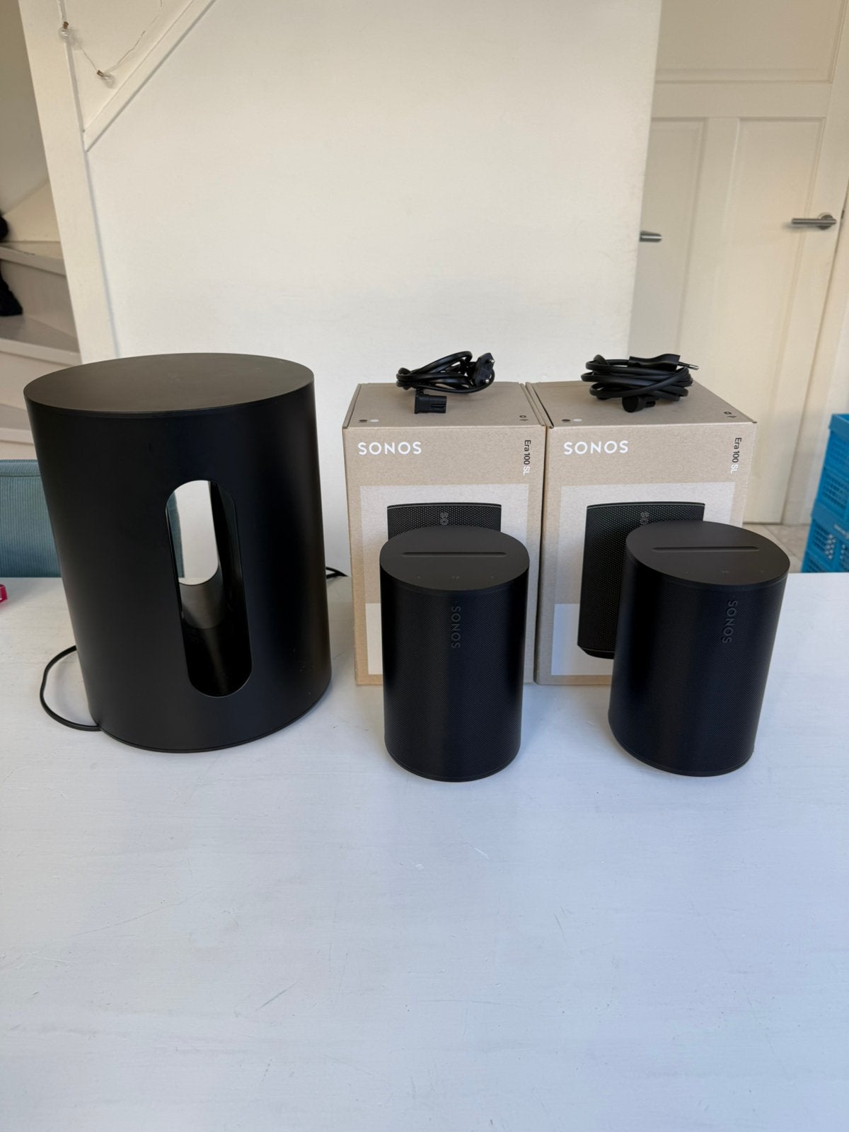Sonos Set - Sub Mini - 2x era 100 zwart - Zo goed als nieuw, Audio, Tv en Foto, Home Cinema-sets, Overige merken, Overige systemen