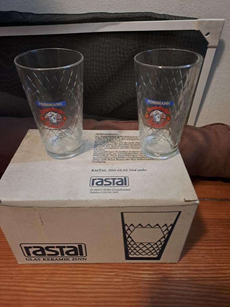 6 Rastal Possmann glazen, Ophalen of Verzenden, Zo goed als nieuw, Meerkleurig, Overige merken