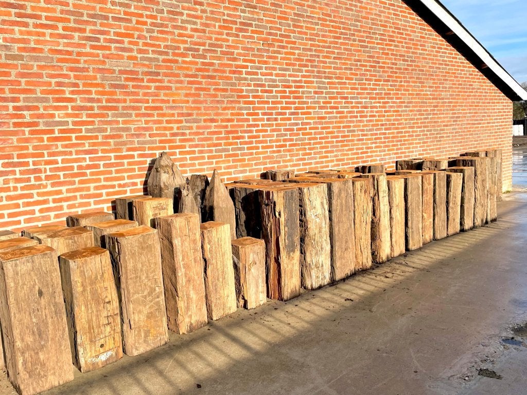 Grote voorraad houten sokkels, Ophalen, Gebruikt