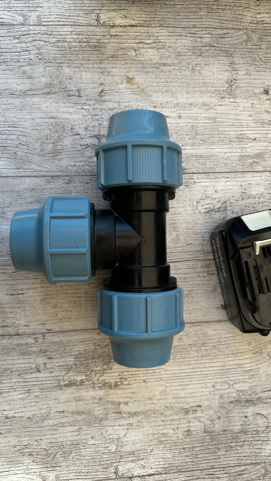 UNIDELTA Tyleen koppeling, PP fitting, T-stuk 40mm, Ophalen of Verzenden, Nieuw, Tuinslangkoppeling