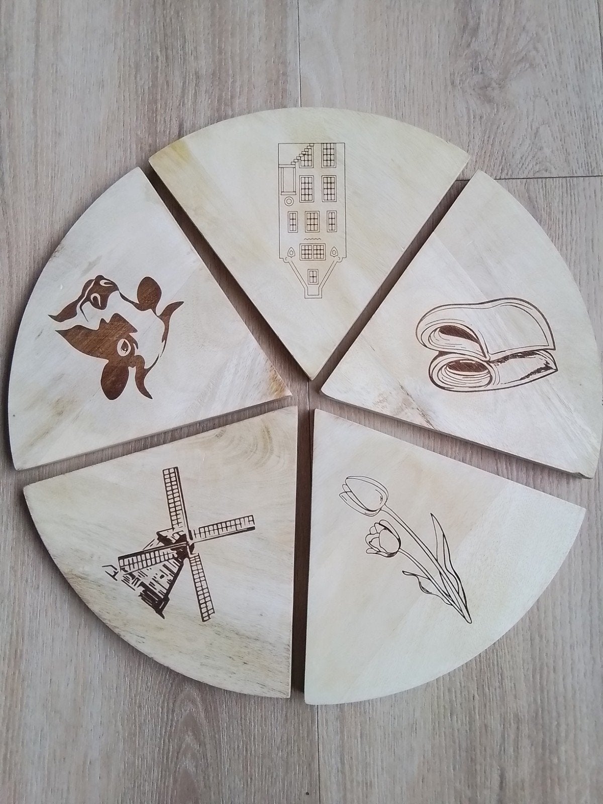 Nieuwe 5 delige borrelplank Jens, Snij-/serveerplank, Ophalen of Verzenden, Nieuw, Overige merken