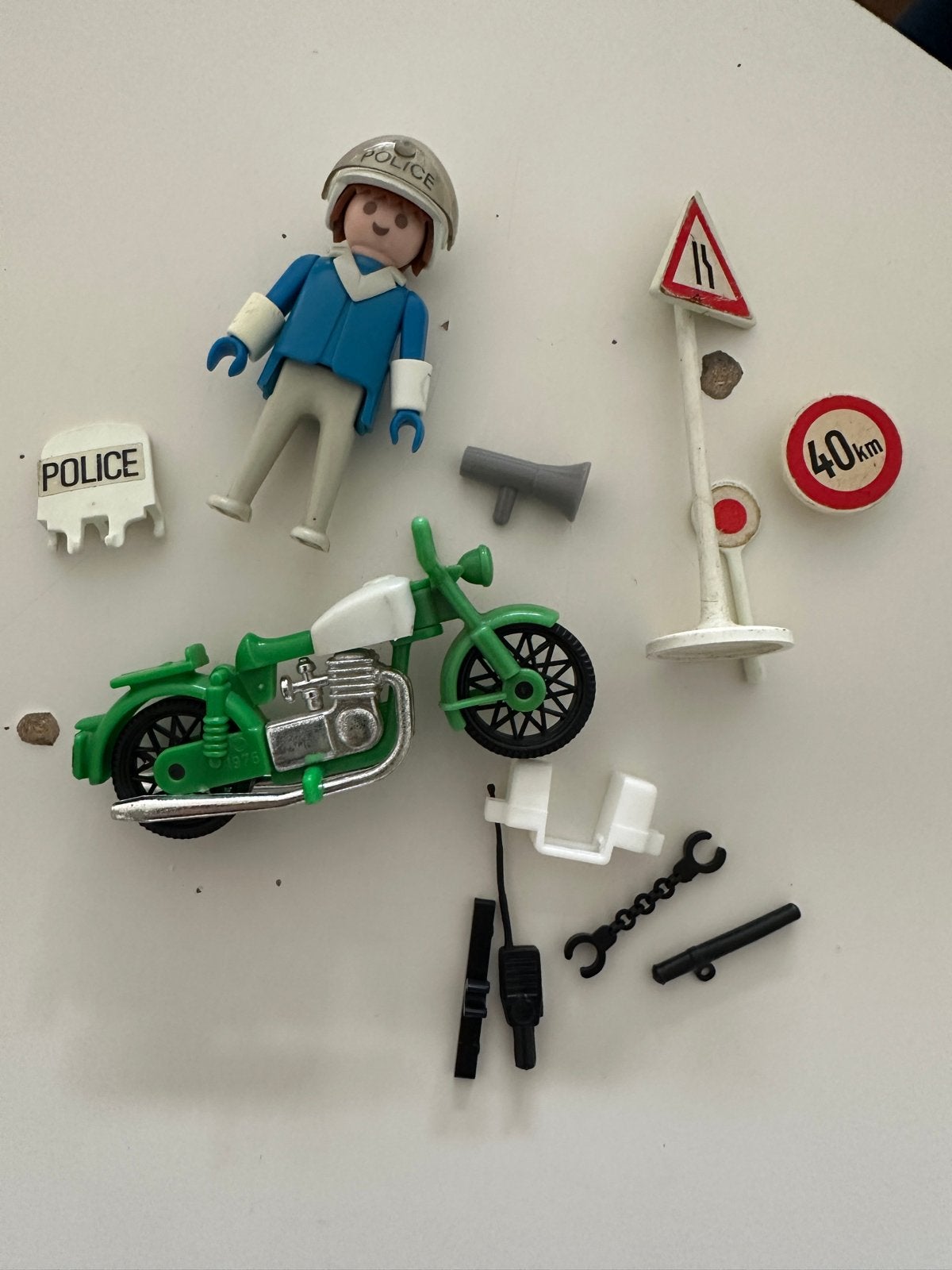 Jaren 70 vintage Playmobil Playmobil Politie Motor Agent, Ophalen of Verzenden, Gebruikt, Jongen of Meisje