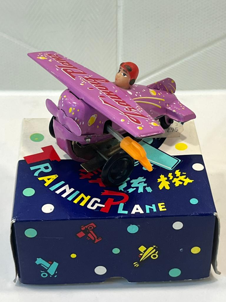 Blikken speelgoed “Training Plane” vliegtuig MS-011 met doos, Verzenden, Zo goed als nieuw