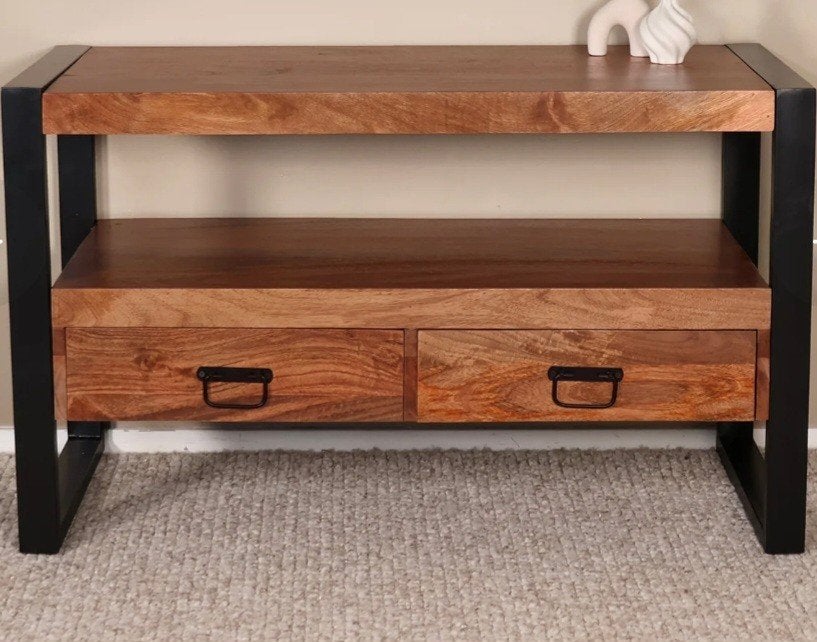 Nieuwe tv meubel Britt mango hout 100x45x60. Moet weg., Huis en Inrichting, Kasten | Televisiemeubels, Ophalen, Nieuw, 50 tot 100 cm