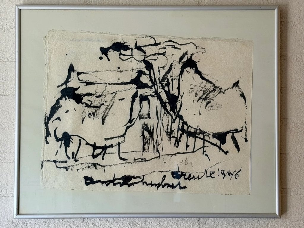 Anton Heyboer (1925 - 2005) Titel ; Drente uit 1946., Ets, Ophalen of Verzenden, Gesigneerd, Landschap